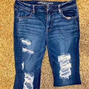 American eagle holey jeans